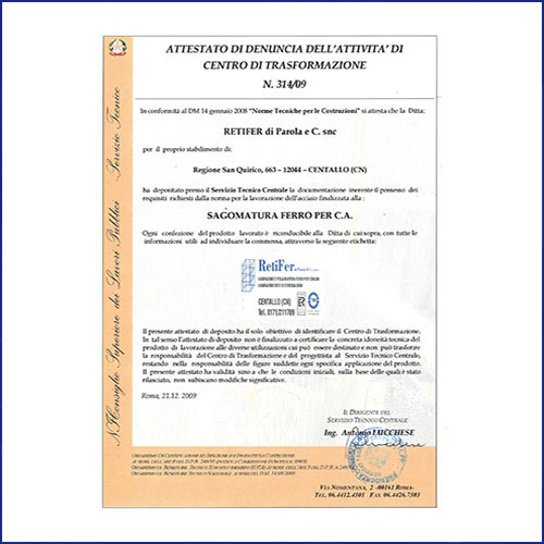 Certificato ISO